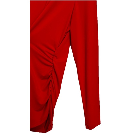 Boston Proper So Chic Ruched Long Sleeve Turtleneck Top Womens Large Red - Picture 5 of 12